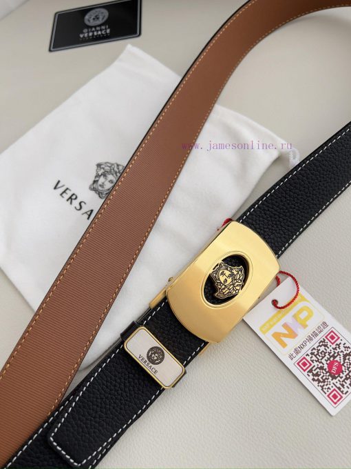 Versace Versace. ️ Belt and belt automatic beltAutomatic belt, classic head buckle made of p eiklrmpl - Image 5