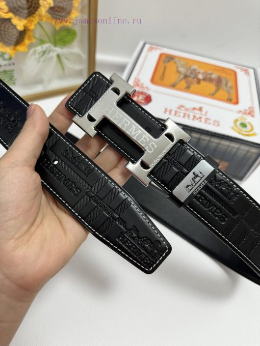 Hermes Hermès  Material: Leather Belt with 100% Head Layer. The leather belt is guaranteed t kbk782yr - Image 4