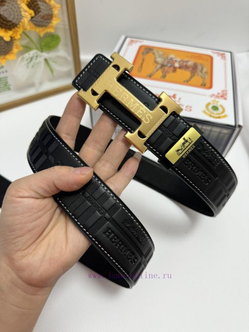 Hermes Hermès  Material: Leather Belt with 100% Head Layer. The leather belt is guaranteed t 7yu382sm - Image 5
