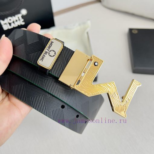 Montblanc Montblanc ️ Belt and beltBuckle, new original classic boutique two-color buckle, p lijdws3k - Image 3