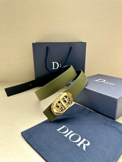 This 35mm double-sided belt from Dior combines elegance and modern style. One side is made o ii0y09y7 - Image 8