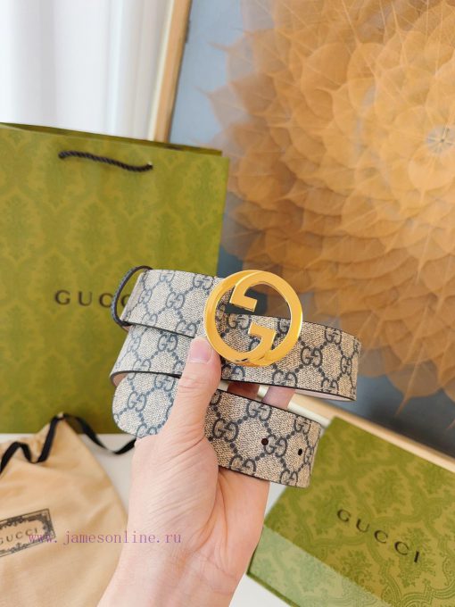 GUCCI. GucciThe complete set of GG Supreme canvas belt is made with environmentally friendly 2elxoytu - Image 2