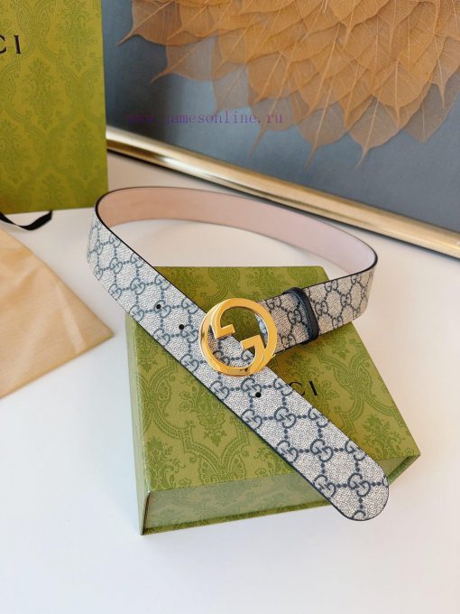 GUCCI. GucciThe complete set of GG Supreme canvas belt is made with environmentally friendly 2elxoytu - Image 4