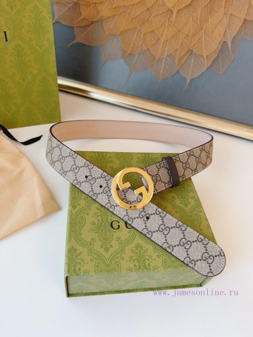 GUCCI. GucciThe complete set of GG Supreme canvas belt is made with environmentally friendly d0m478sj - Image 3