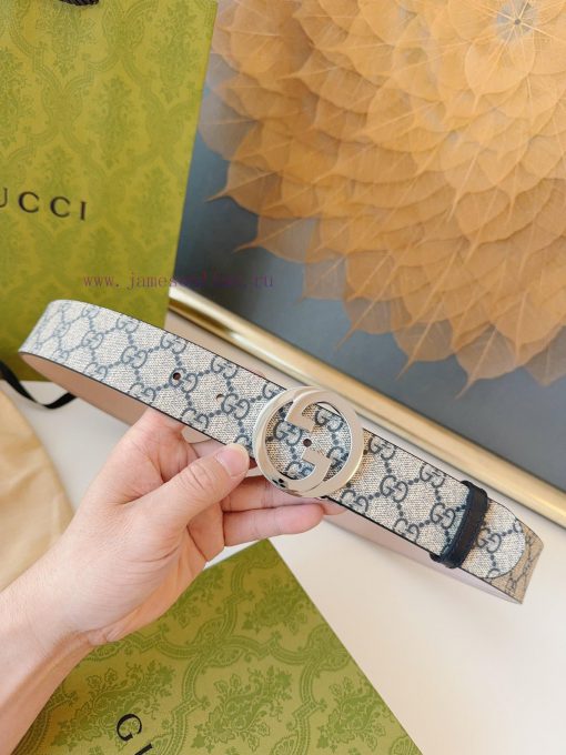GUCCI. GucciThe complete set of GG Supreme canvas belt is made with environmentally friendly aua1gt3n - Image 6