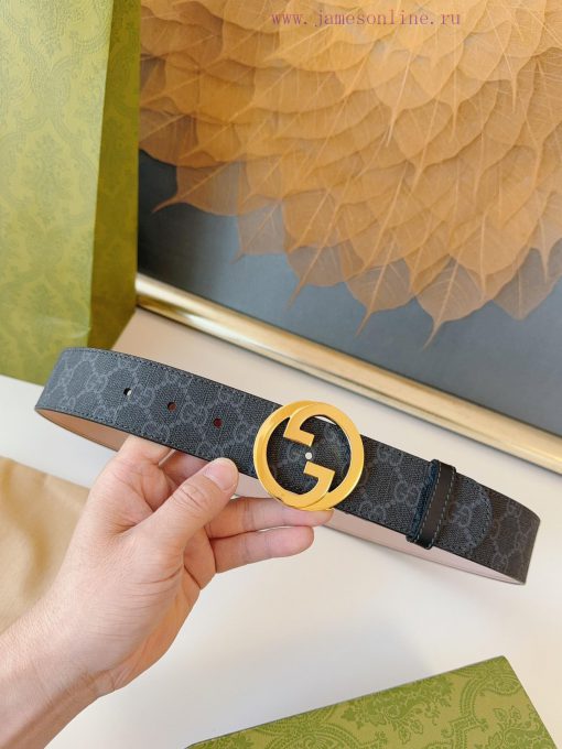 GUCCI. GucciThe complete set of GG Supreme canvas belt is made with environmentally friendly esmb8n8g - Image 2