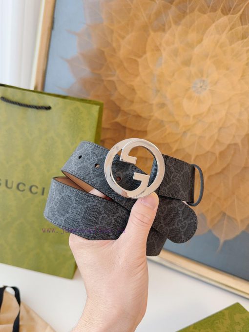 GUCCI. GucciThe complete set of GG Supreme canvas belt is made with environmentally friendly pcl7tpiw - Image 3