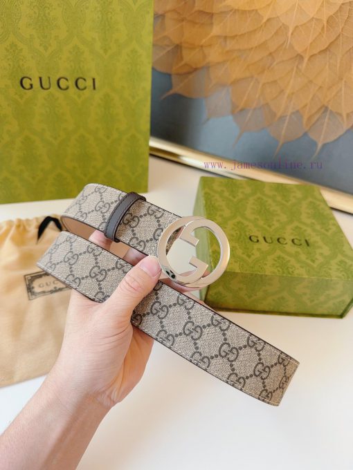 GUCCI. GucciThe complete set of GG Supreme canvas belt is made with environmentally friendly drlrghfp - Image 6
