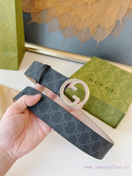 GUCCI. GucciThe complete set of GG Supreme canvas belt is made with environmentally friendly pcl7tpiw - Image 6