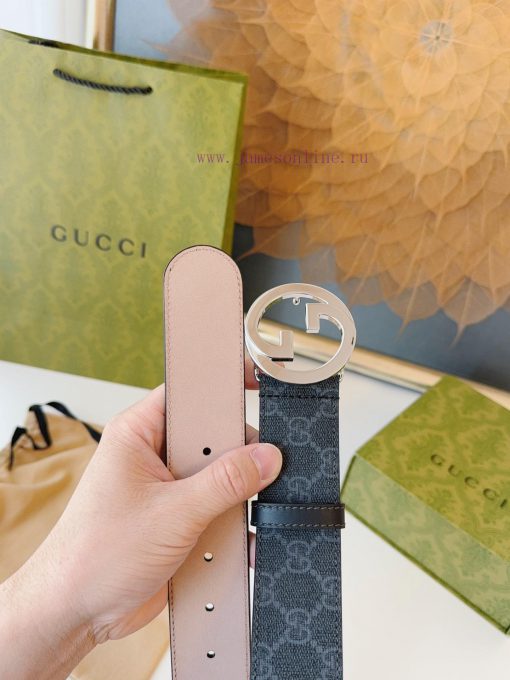 GUCCI. GucciThe complete set of GG Supreme canvas belt is made with environmentally friendly pcl7tpiw - Image 7