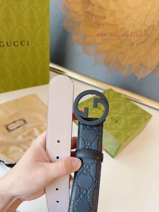 GUCCI. GucciFull set of 3.8cm imported calf leather embossing, authentic 11 perfect replica zx4c4i5q - Image 4
