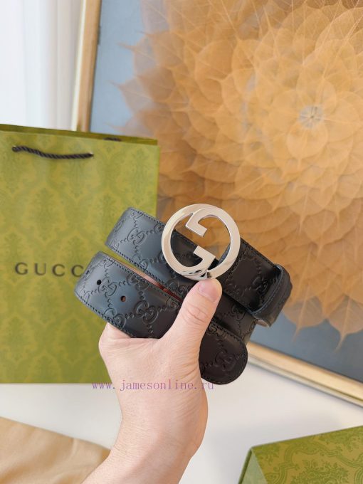 GUCCI. GucciFull set of 3.8cm imported calf leather embossing, authentic 11 perfect replica 1nui95nw - Image 4