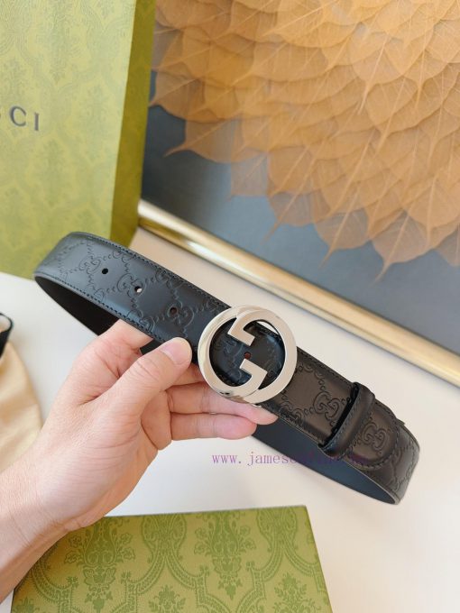 GUCCI. GucciFull set of 3.8cm imported calf leather embossing, authentic 11 perfect replica qds8te5b - Image 2