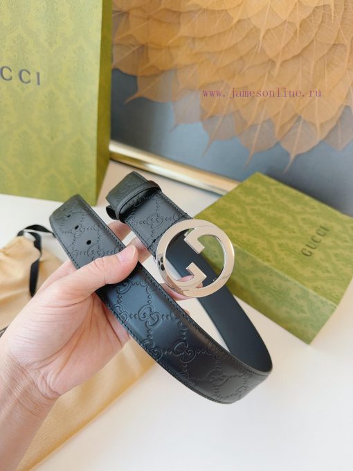 GUCCI. GucciFull set of 3.8cm imported calf leather embossing, authentic 11 perfect replica qds8te5b - Image 6
