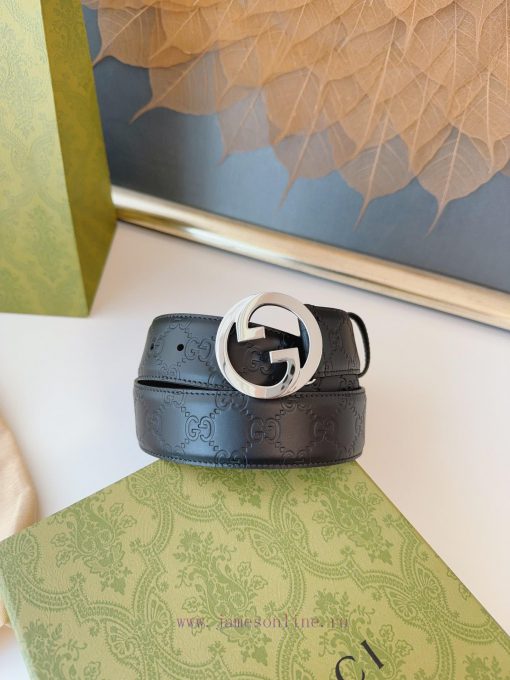 GUCCI. GucciFull set of 3.8cm imported calf leather embossing, authentic 11 perfect replica qds8te5b - Image 7