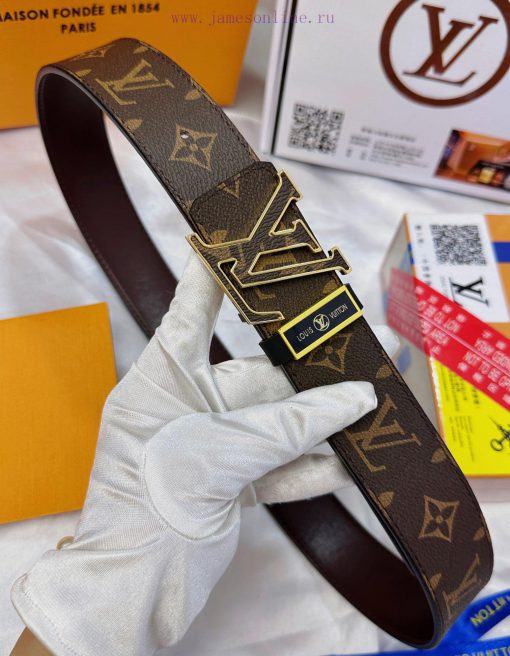 Belt LV Louis Vuitton Top Remakes-The belt is made of 100% imported original cowhide, ensuri dhre447r - Image 5