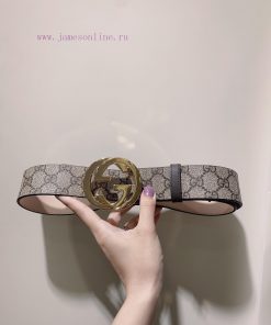 GUCCI. GucciComplete GG Supreme canvas belt with interlocking double G buckle 3.8cm zovhcmm2