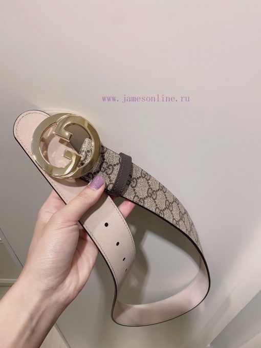 GUCCI. GucciComplete GG Supreme canvas belt with interlocking double G buckle 3.8cm ugezpaqa