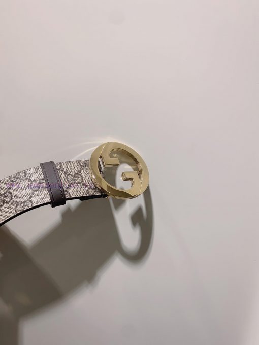 GUCCI. GucciComplete GG Supreme canvas belt with interlocking double G buckle 3.8cm ugezpaqa - Image 4