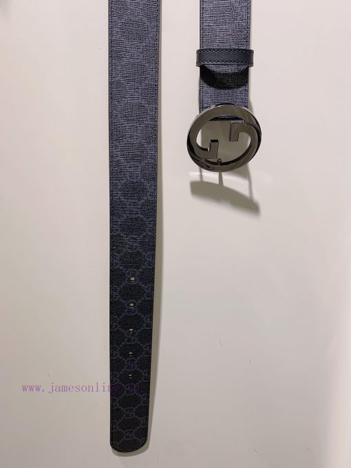 GUCCI. GucciComplete GG Supreme canvas belt with interlocking double G buckle 3.8cm ie66zau5 - Image 5