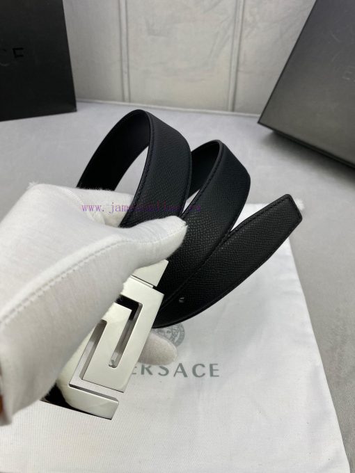 Width 3.5cm Versace This soft palm patterned leather belt features a geometric Greek loop bu e2992k5j - Image 19