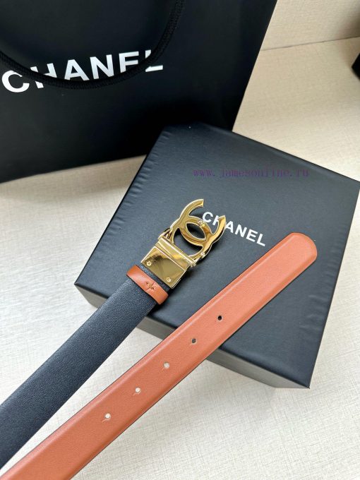 Width 3.0cm CHANEL Rotating Double C Calfskin and Silver Gun Gold Metal Belt Multi Color Wom rubtvzu4 - Image 10