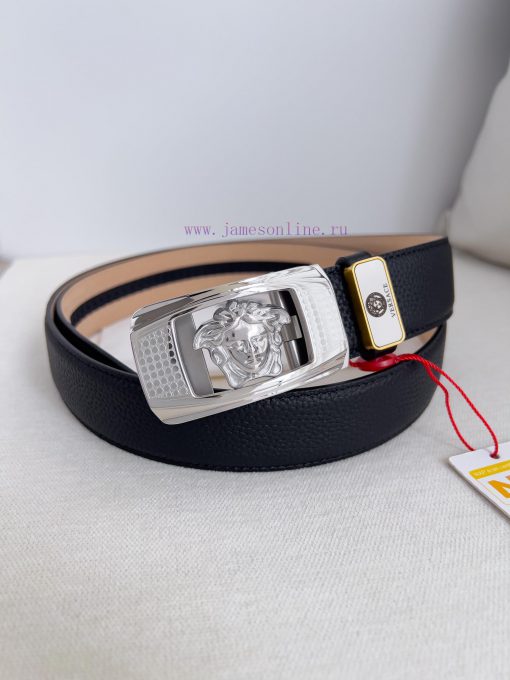 Versace Versace. ️ Belt and belt automatic beltAutomatic belt, classic head buckle made of p p0btujnw - Image 3