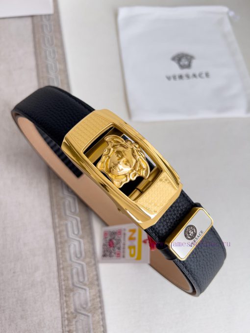 Versace Versace. ️ Belt and belt automatic beltAutomatic belt, classic head buckle made of p p0btujnw - Image 5