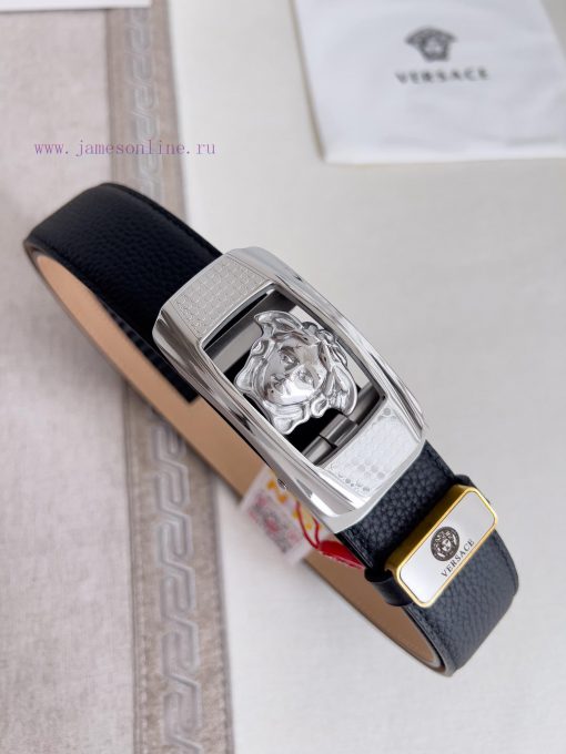 Versace Versace. ️ Belt and belt automatic beltAutomatic belt, classic head buckle made of p zb6sfedr - Image 3