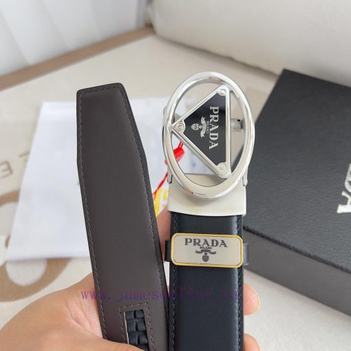 Prada. Prada Belt Automatic BeltAutomatic belt, classic pure steel material automatic buckle zihngv13 - Image 8