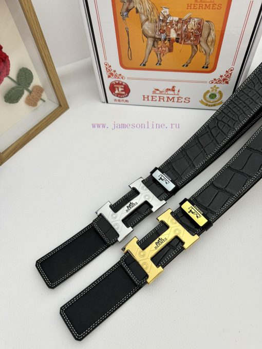 Hermes Hermès  Material: Leather Belt with 100% Head Layer. The leather belt is guaranteed t aeigs3je