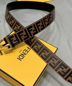 FENDI/Fendi Men's Belt Width 38MM Logo Style Wide Belt Original Needle Buckle, Imported Orig nlq2j11f