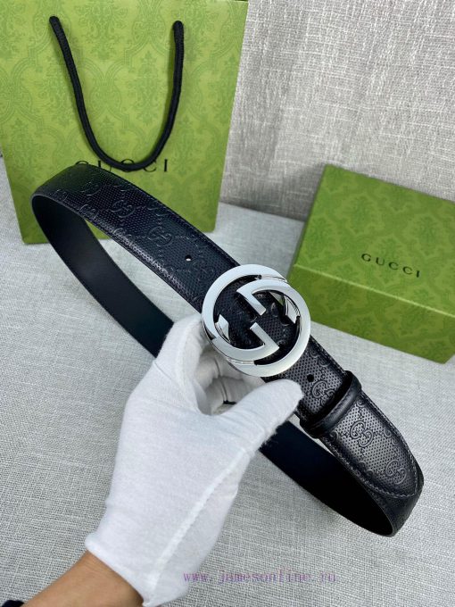 Width of 4.0cm, paired with the original belt and steel buckle waistband, crafted from Gucci t5p1gi77