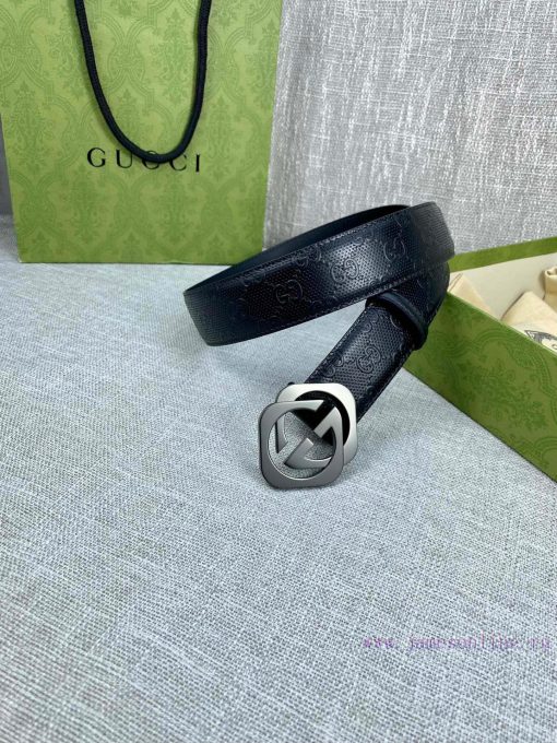 Width of 4.0cm, paired with the original belt buckle, the belt is crafted from Gucci Signatu 1wok3thc - Image 5