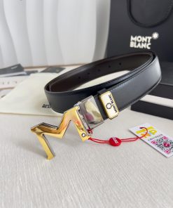 Montblanc Montblanc ️ Belt and beltBuckle, new original classic boutique two-color buckle, p 9w09ftxd