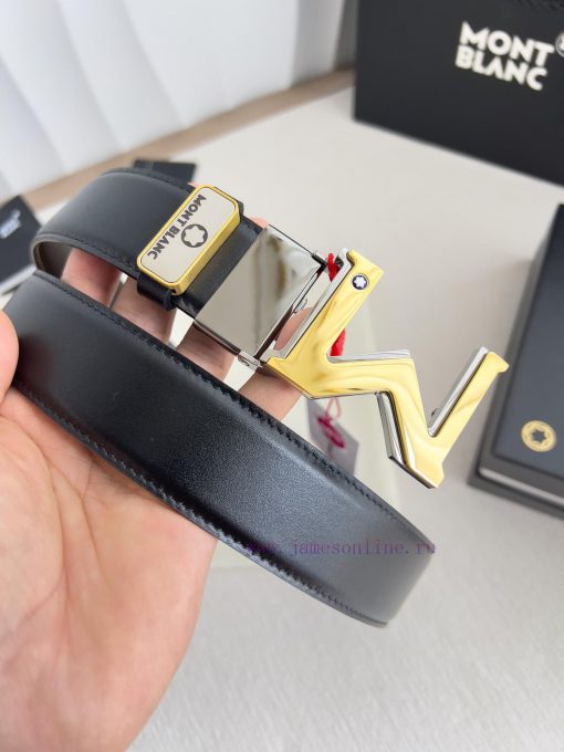 Montblanc Montblanc ️ Belt and beltBuckle, new original classic boutique two-color buckle, p 5q1obh83 - Image 4
