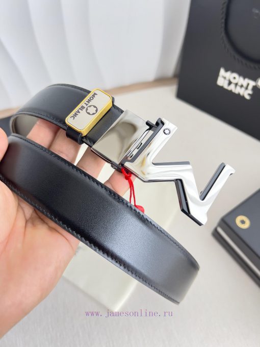 Montblanc Montblanc ️ Belt and beltBuckle, new original classic boutique two-color buckle, p 5q1obh83 - Image 5