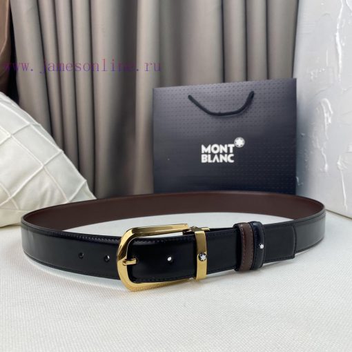 Comes with a complete gift boxWanbao dragon head layer cowhide 3.5CM double-sided can be wor v74vvguz - Image 2