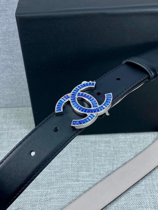 Width 3.0cm Chanel women's belt with new soft lining, imported calf leather, and exquisite d 0ndes5e1 - Image 3