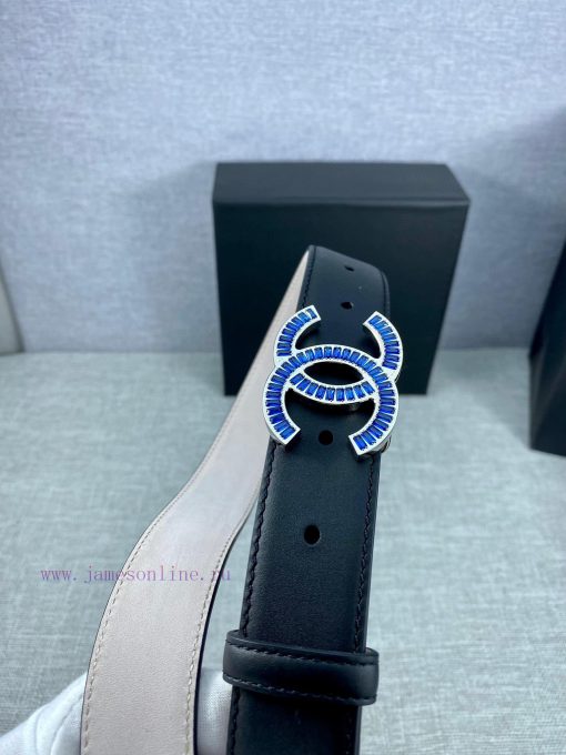 Width 3.0cm Chanel women's belt with new soft lining, imported calf leather, and exquisite d 0ndes5e1 - Image 4