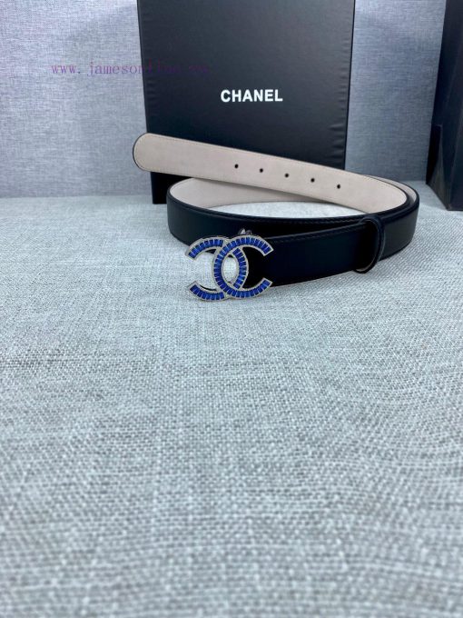 Width 3.0cm Chanel women's belt with new soft lining, imported calf leather, and exquisite d 0ndes5e1 - Image 5