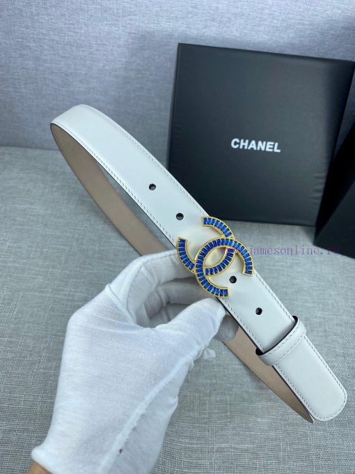 Width 3.0cm Chanel women's belt with new soft lining, imported calf leather, and exquisite d p8rgmchj - Image 2