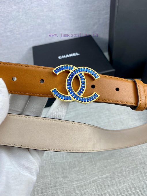 Width 3.0cm Chanel women's belt with new soft lining, imported calf leather, and exquisite d imn9afpp - Image 3