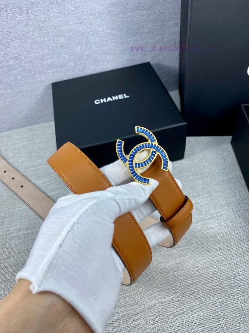Width 3.0cm Chanel women's belt with new soft lining, imported calf leather, and exquisite d imn9afpp - Image 4