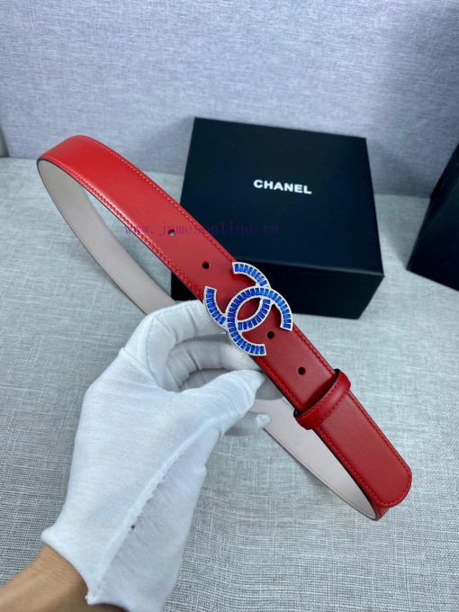 Width 3.0cm Chanel women's belt with new soft lining, imported calf leather, and exquisite d q16i576u - Image 2