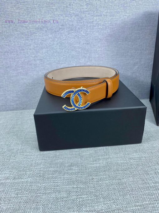 Width 3.0cm Chanel women's belt with new soft lining, imported calf leather, and exquisite d imn9afpp - Image 5