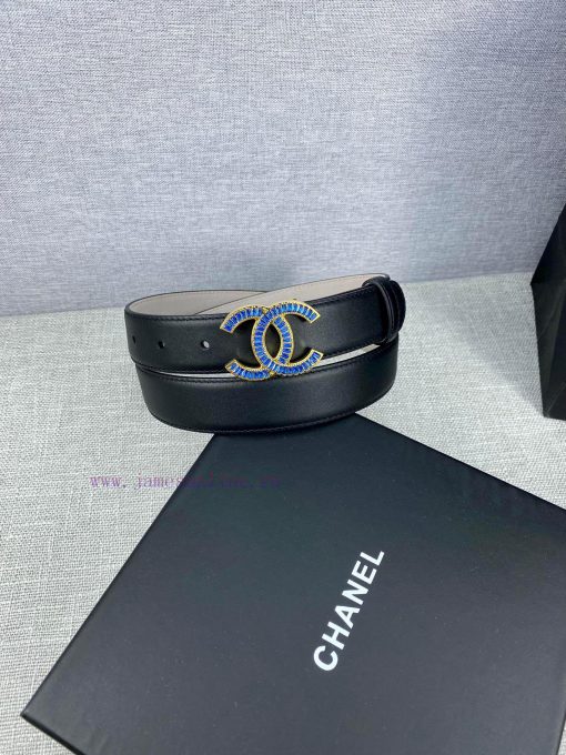 Width 3.0cm Chanel women's belt with new soft lining, imported calf leather, and exquisite d 0ndes5e1 - Image 10