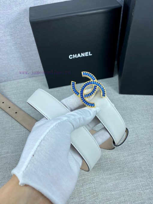 Width 3.0cm Chanel women's belt with new soft lining, imported calf leather, and exquisite d p8rgmchj - Image 5