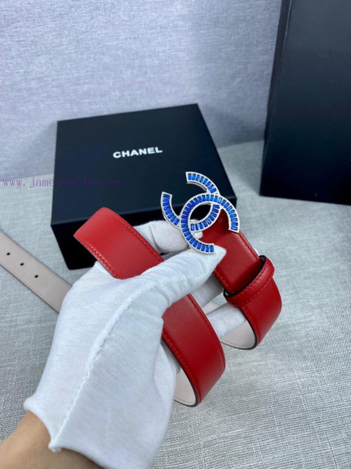 Width 3.0cm Chanel women's belt with new soft lining, imported calf leather, and exquisite d q16i576u - Image 4