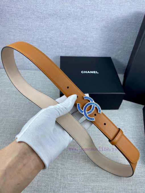 Width 3.0cm Chanel women's belt with new soft lining, imported calf leather, and exquisite d imn9afpp - Image 7